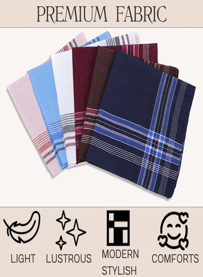 WOXVM Men's Handkerchiefs 12 Pack Soft Handkerchiefs for Men Premium Assorted Mens Pocket Square Gents Hankies, Gifts for Men Women - Image 4